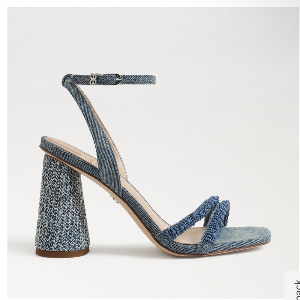 Sam edelman kia beads sandals blue denim 8.5